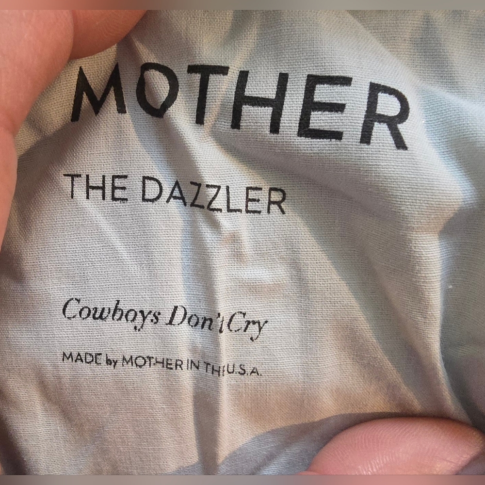 MOTHER SUPERIOR The Dazzler Cowboys Don't Cry Straight Leg Jeans Size 28 - Picture 8 of 11